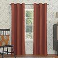 Sun Zero Easton Energy Saving Blackout Grommet Curtain Panel, Terracotta Orange by SunZero%E2%84%A2