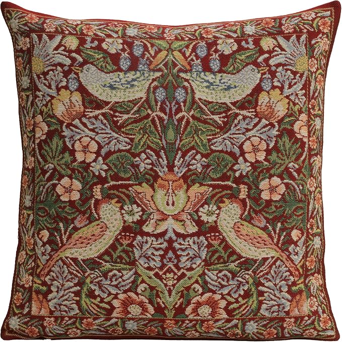 Charlotte Home Furnishings Throw Pillow Covers 16x16 in Red Strawberry by CCharlotteHomeFurnishings