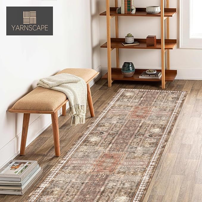 YARNSCAPE Vintage 2'6'' x 8' Washable Area Rug - Image 4