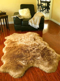 Free Shape Luxury Soft Fluffy Shag Area Rug Single Quarto 4 Pelts 4'x6' by LAMBZYRUGS