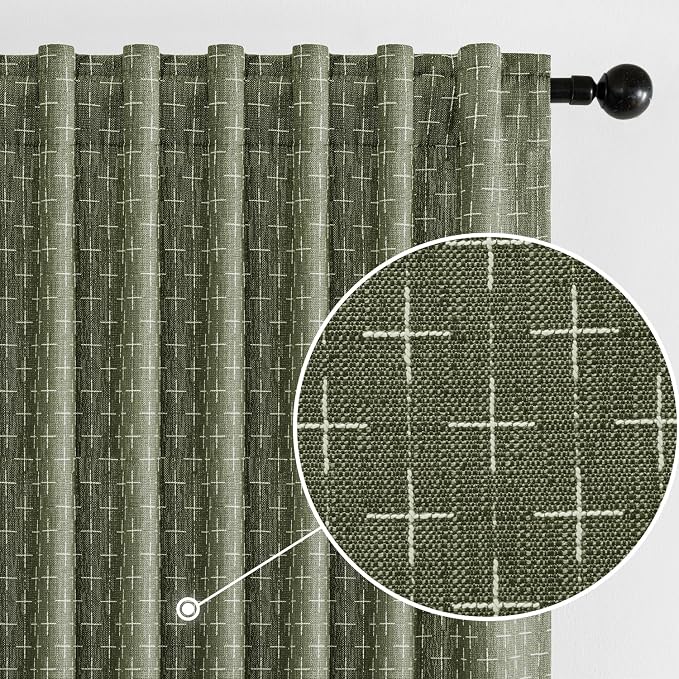 MIULEE Decorative Back Tab Linen Curtains by MIULEE