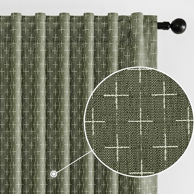 MIULEE Decorative Back Tab Linen Curtains by MIULEE