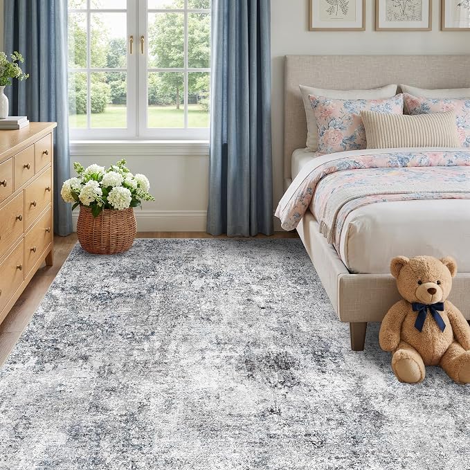 6 Square Area Rug: Washable Low Pile Carpet - Image 2