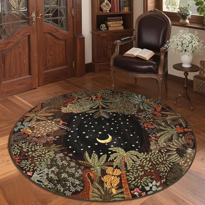 GarveeHome Round Area Rugs 4ft for Kids Room - Image 3