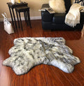 Free Shape Luxury Soft Fluffy Shag Area Rug Double Side by Side 3'x4', 90x120cm by LAMBZYRUGS
