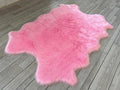 Free Shape Luxury Soft Fluffy Shag Area Rug Single Quarto 4 Pelts 4'x6' by LAMBZYRUGS
