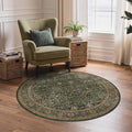 Bavni Round Rug 4ft-Machine Washable Area Rugs Non-Slip by BAVNI