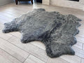 Free Shape Luxury Soft Fluffy Shag Area Rug Sexto 6 Pelts 6'x6', 180x180 cm by LAMBZYRUGS
