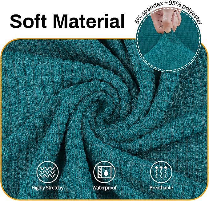 Asnomy Couch Covers for 3 Cushion Couch Stretch Sofa Covers Slipcovers - Image 3