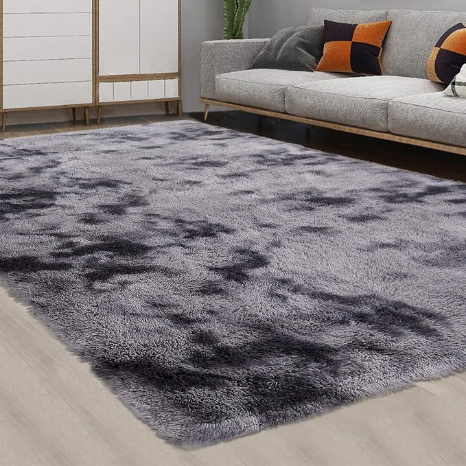 CAROMIO Shaggy Area Rug Modern Abstract Indoor Plush Fluffy Accent Rugs by CAROMIO