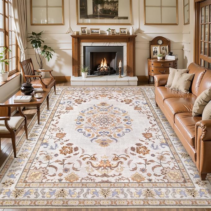 Tangsoo 8x10 Large Area Rug for Living Room, Non Slip Machine Washable Rug for by Tangsoo