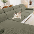 MAXIJIN Couch Cushion Covers for Sectional Sofa, Stretch Sofa Cushion Cover by MAXIJIN