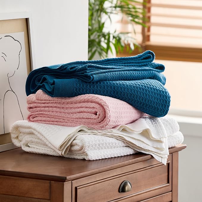 Bedsure Gentlesoft 100% Cotton Blanket Queen Size - Image 8
