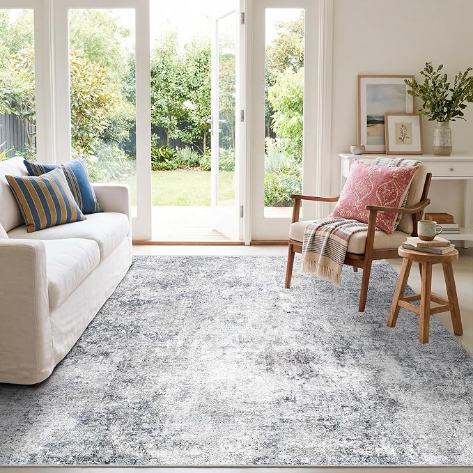 7 Square Area Rug: Washable Low Pile Carpet - Image 2