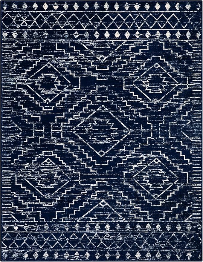 Wonnitar Moroccan 5x7 Blue Rugs - Image 8