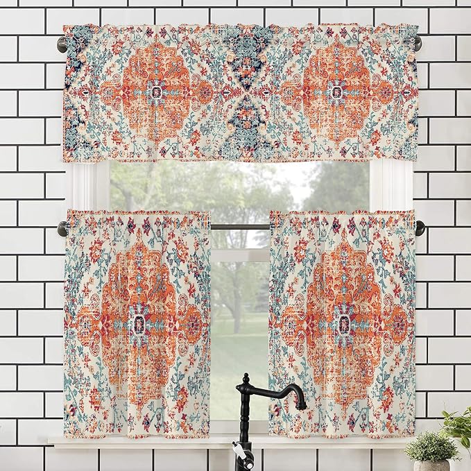 Boho Kitchen Curtains Colorful Bohemian Style Design - Image 5