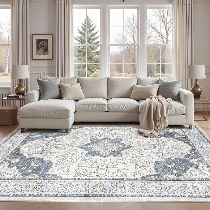cotiled 10x14 Area Rugs Large Washable Rugs by COTILED