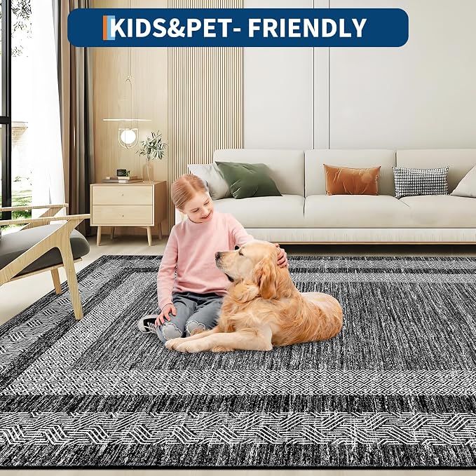 GarveeHome Modern Geometric Rug 4x6 Washable Rug - Image 6