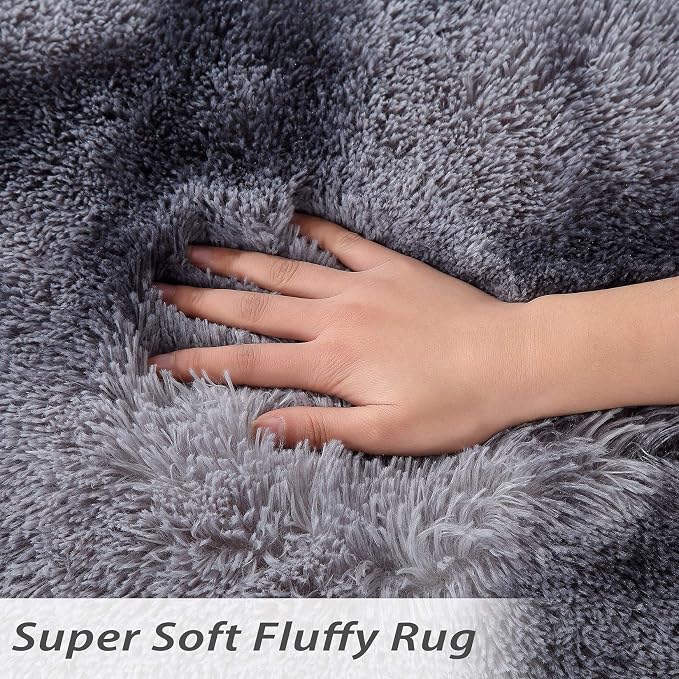 CAROMIO 10x13 Fluffy Area Rugs for Living Room Large Plush and Thick Shag Rug - Image 4