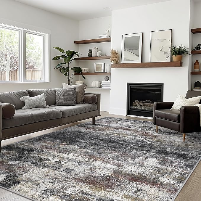 Area Rugs 10x12 for Living Room Bedroom, Modern Abstract Machine Washable Large - Image 3