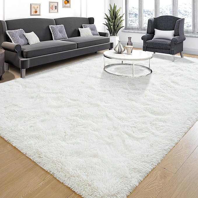 Tepook Fluffy Large Rugs for Living Room, Shag Area Rug 6x9 Soft Carpet for - Image 2