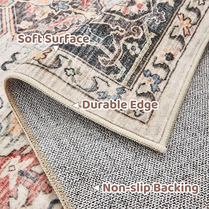 2x3 Washable Entryway Rug: Non-Slip Soft Small Indoor Area Rug - Image 9