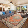 Area Rug for Bedroom, Non-Slip Vintage Area Rug, Machine Washable 4x6Ft Boho by Rtizon