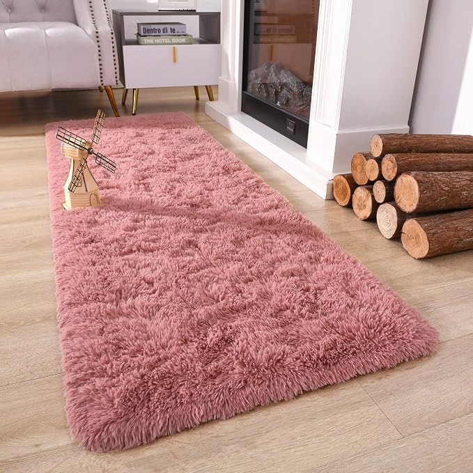 Chicrug Soft Runner Rug for Bedroom Living Room Plush Fluffy Rug 2x6 Feet - Image 3