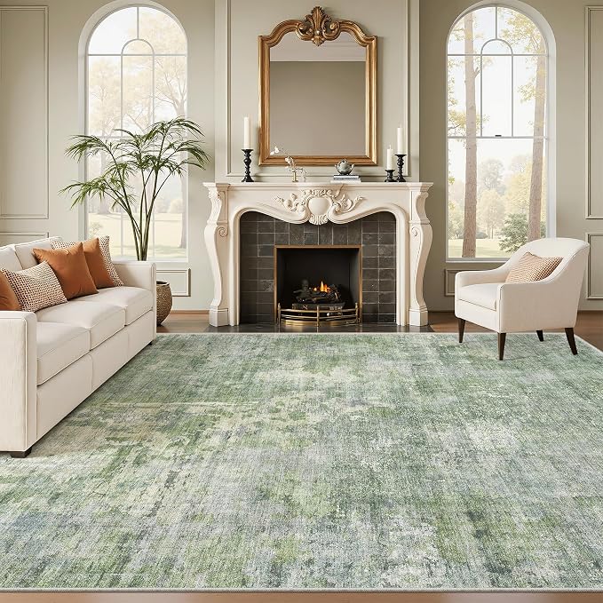 Washable Area Rug 8x12, Large Soft Rugs - Image 2