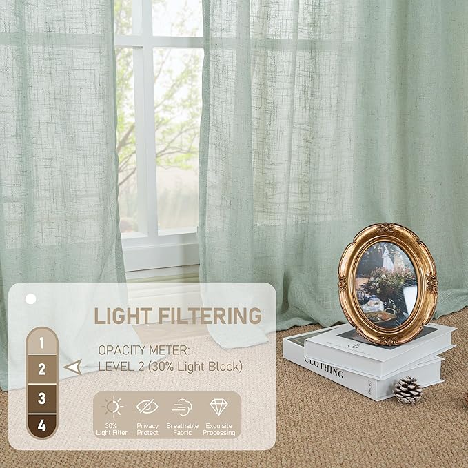 LAMIT Living Room Linen Curtains - Image 4