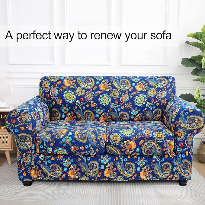 hyha Couch Cover, Loveseat Covers, Floral Pattern, 3 Pieces, Sofa Slipcovers - Image 8