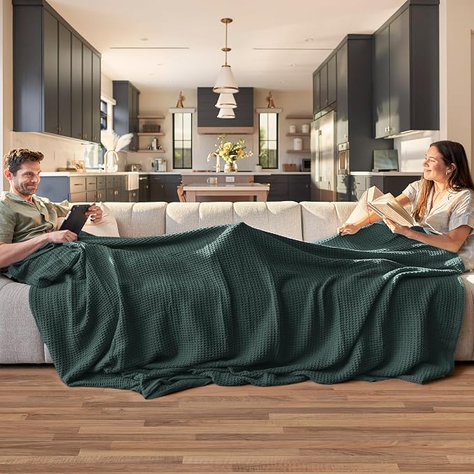 Bedsure Gentlesoft 100% Cotton Blanket Queen Size - Image 2