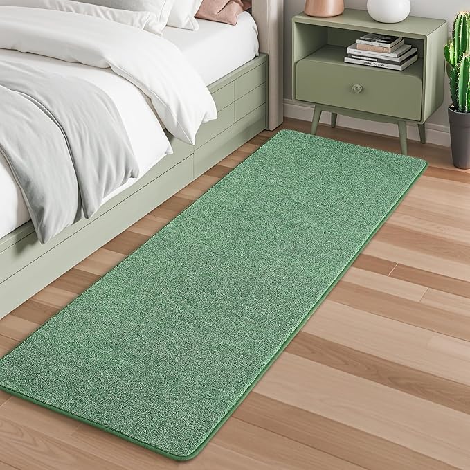 Keeko Soft Hallway Runner Rug, 2x6 Green Entryway Runner Rugs - Image 5
