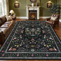 9x12 Area Rugs Living Room Rug: Vintage Washable Rug Floral Soft Carpet Indoor by EXPEDIX