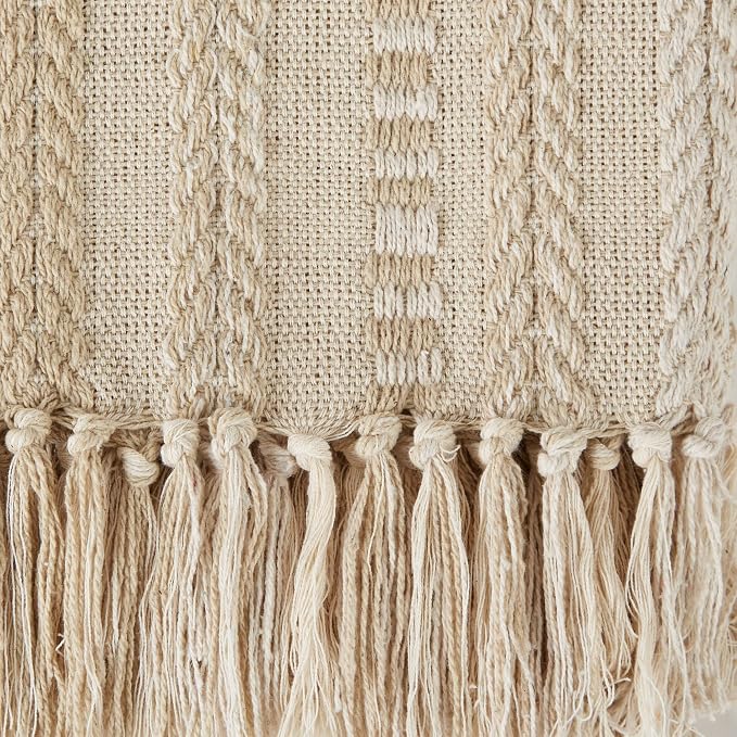 DII Braided Striped Decorative Throw Blanket, Vintage Linen - Image 4