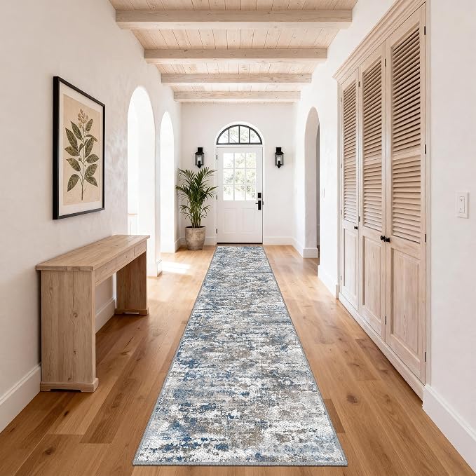 Non Slip Floor Runners for Dogs 2.6x14 Washable Runner Rug Abstract, Joint - Image 2