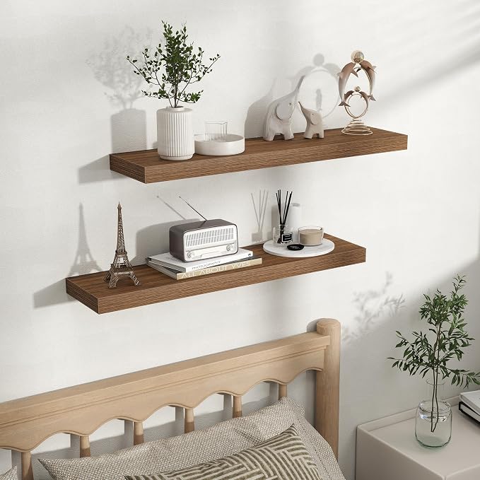 Fun Memories Rustic Wood Floating Shelves - Image 5