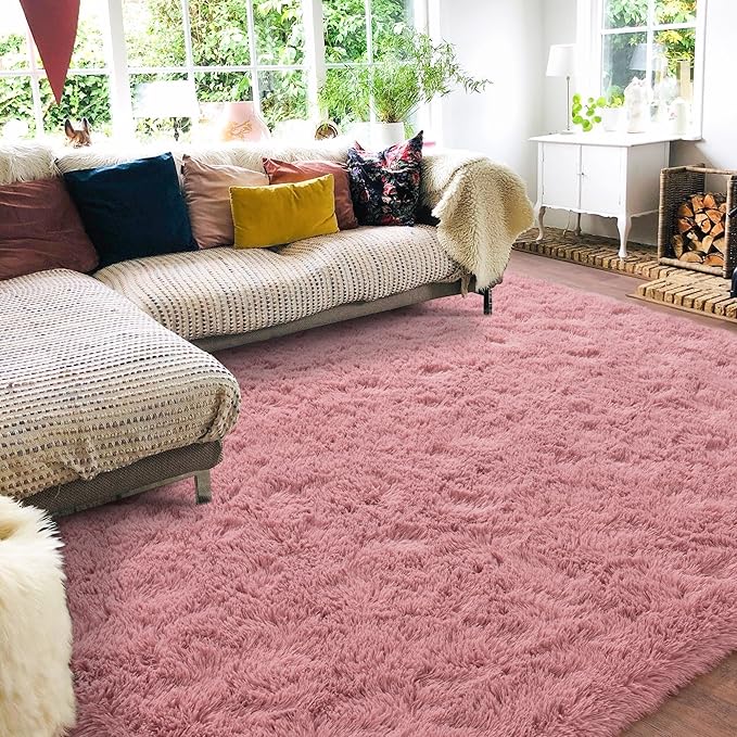 Rugs for Living Room 8x10, Soft Shaggy Modern Shag Area Rug for Bedroom - Image 2