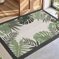 DEXI Front Door Mat Outside Entrance, Summer Tropical Leaves Plant Welcome by DEXI