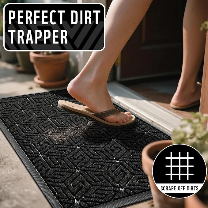 Yimobra Large Door Mat 47x32, All-Weather Waterproof Outdoor Mats - Image 3