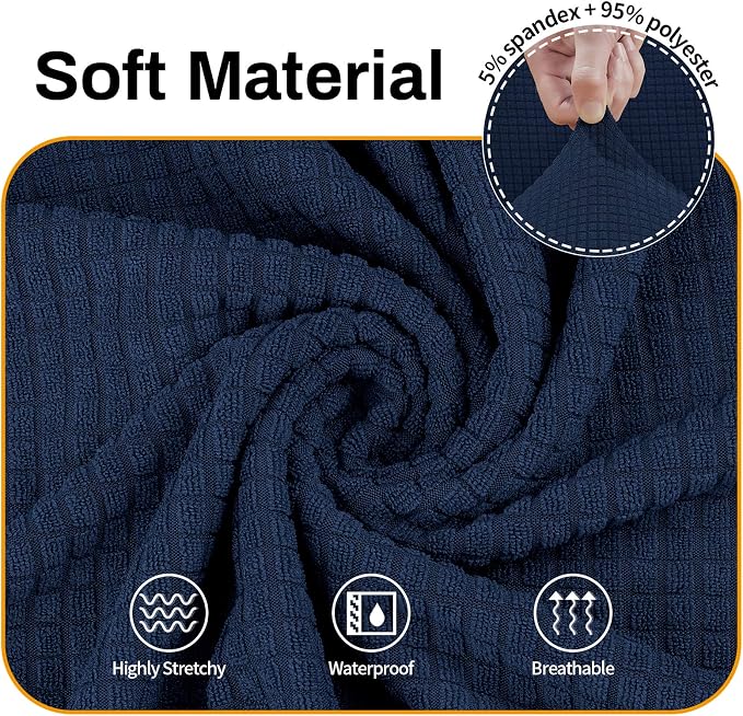 Asnomy Couch Covers for 3 Cushion Couch Stretch Sofa Covers Slipcovers - Image 3