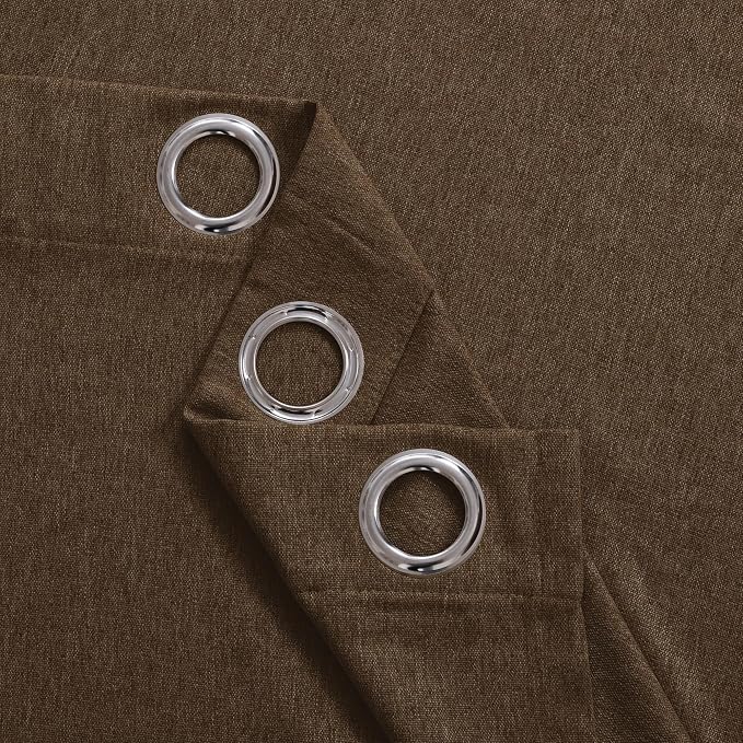 BGment Brown Linen Curtains 78 Inch Length - Image 9