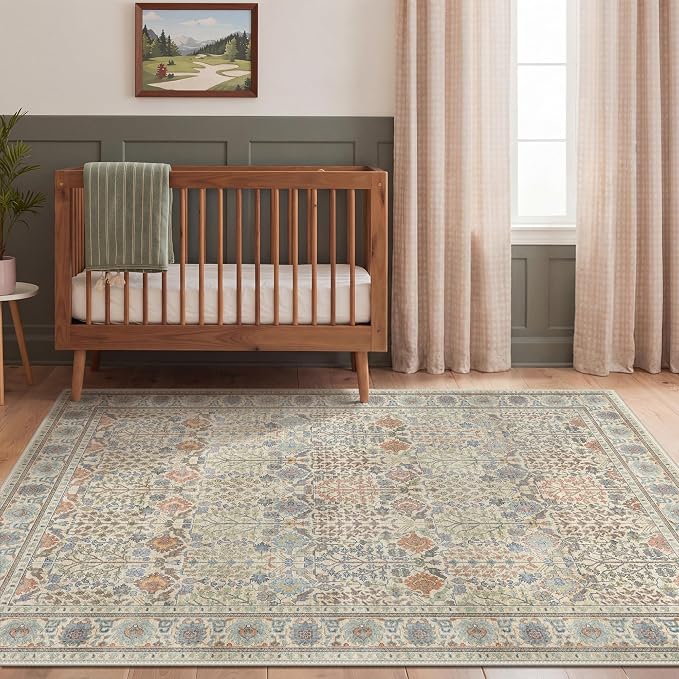 Bavni Area Rugs for Living Room, 5x7 Area Rugs Non-Slip Washable，Ultra-Thin - Image 9