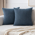 MIULEE Pack of 2 Decorative Throw Pillow Covers 18x18 Inch Soft Boho Striped by MIULEE