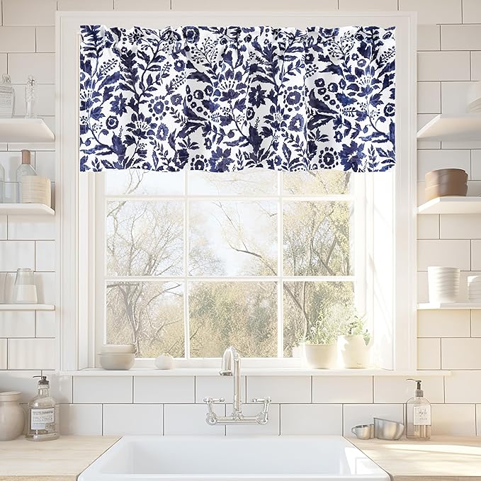 DriftAway Julia Lined Valance Double Layer Thermal Insulated Room Darkening - Image 2