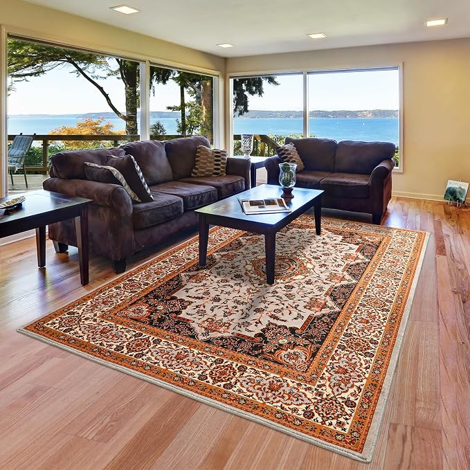 Area Rug for Bedroom, 4x6Ft Non-Slip Modern Carpet for Dining Room Farmhouse - Image 7