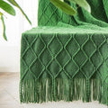 inhand Green Knitted Throw Blanket by inhand