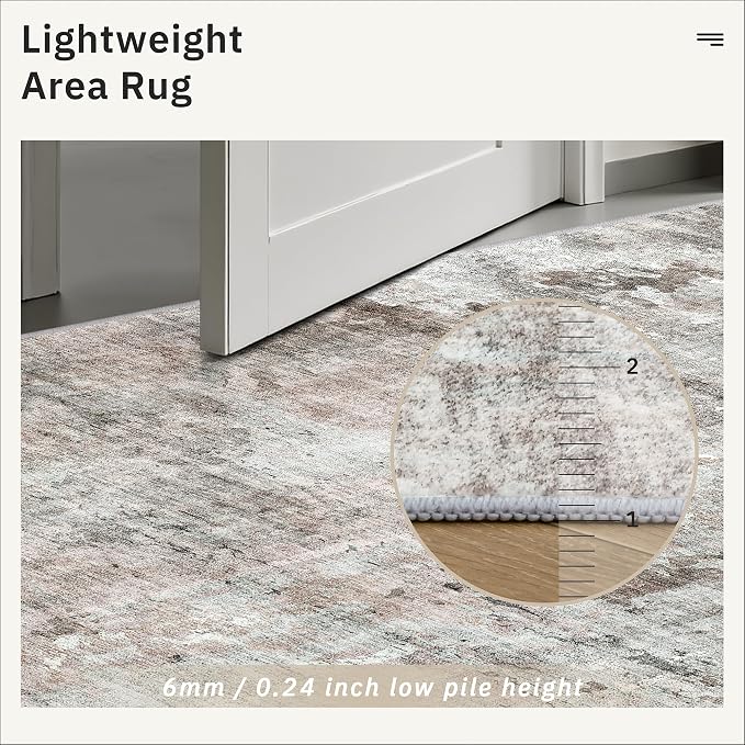 3x5 Rug, Abstract Small Area Rug - Image 7