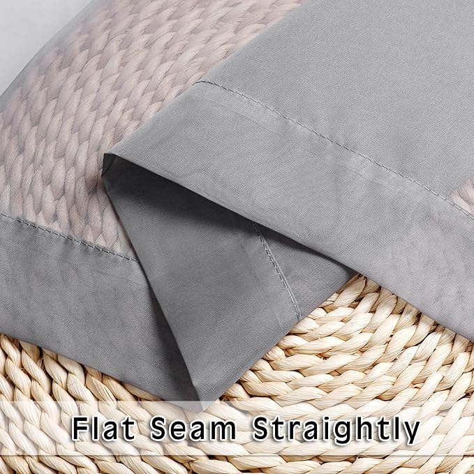 OVZME 2 Panels Grey Sheer Valance - Image 5