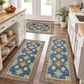 Tritard 100% Non Slip Kitchen Rugs Sets of 3 Washable Boho Kitchen Mats by Tritard